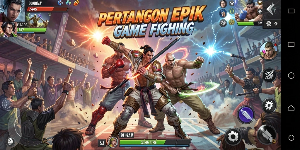 Screenshot 3446 menampilkan aksi pertarungan yang intens dan grafis menawan.