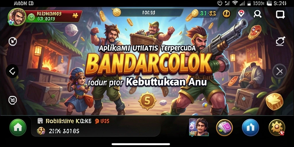 Tampilan antarmuka pengguna BANDARCOLOK yang sederhana dan intuitif.