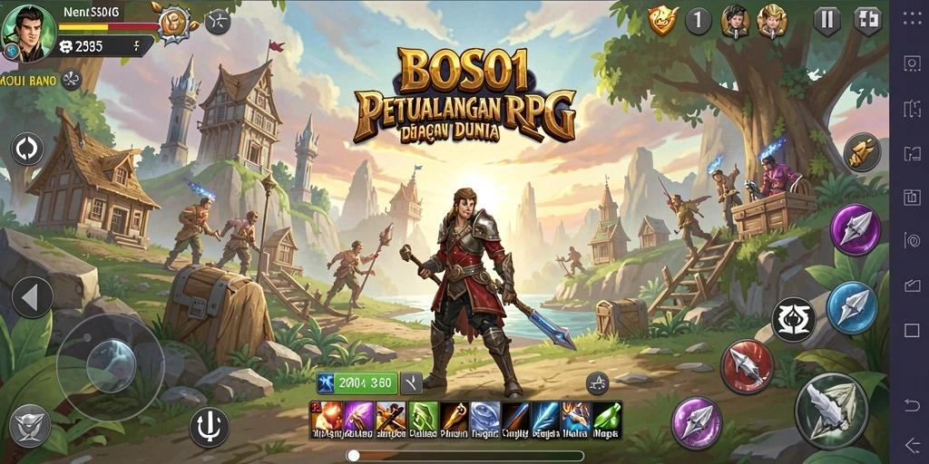 Screenshot BOS01 menampilkan gameplay RPG yang mendebarkan.