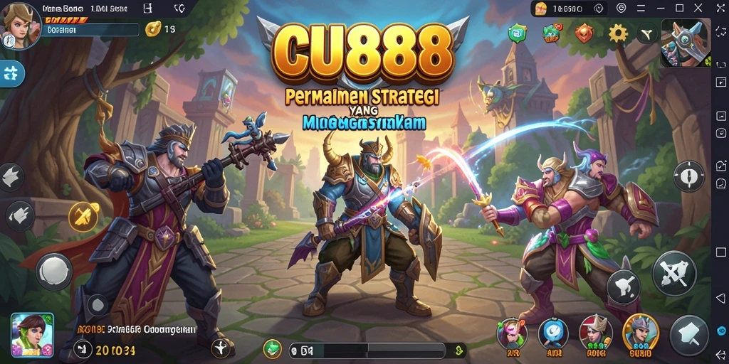 Tampilan gameplay yang mendebarkan dalam CU888, penuh strategi dan taktik.