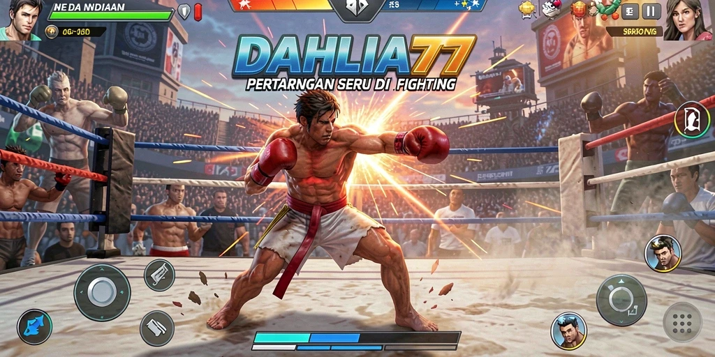 Tampilan gameplay <strong>DAHLIA77</strong> dengan pertarungan yang mendebarkan.