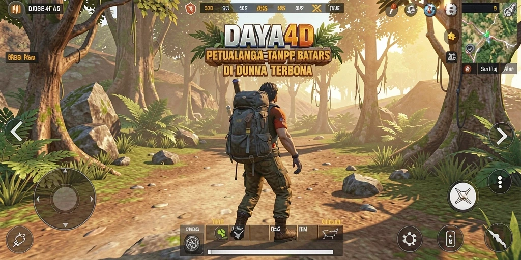 Screenshot gameplay <strong>DAYA4D</strong> menunjukkan petualangan seru di dunia terbuka.