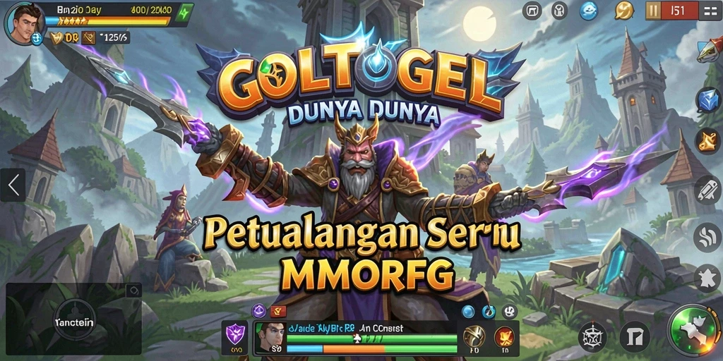 Tampilan gameplay GOLTOGEL yang menampilkan pertarungan epik dan petualangan menarik.