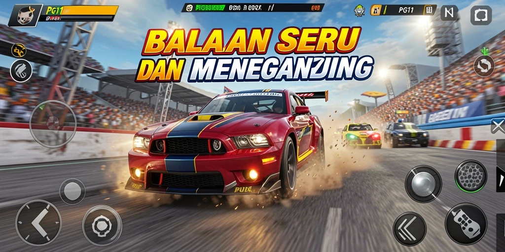 Tampilan gameplay PG11 yang penuh aksi dan kecepatan.