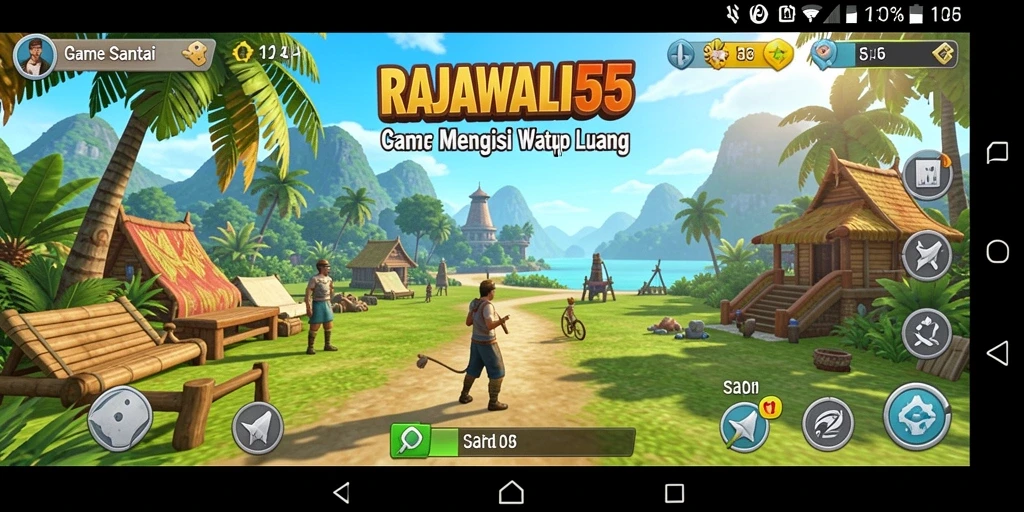 Screenshot RAJAWALI55 menampilkan keseruan gameplay casual.