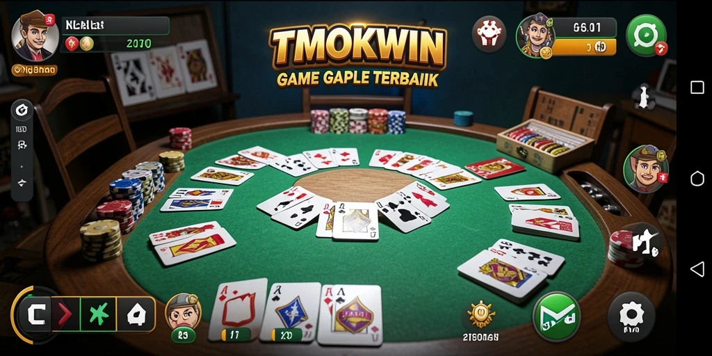 Screenshot gameplay Gaple di TMOKWIN yang seru dan menarik.